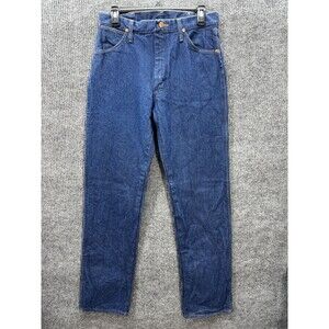 Vtg Wrangler Jeans Mens 31x33 Dark Wash Denim USA Cowboy Cut Original Fit 13MWZ